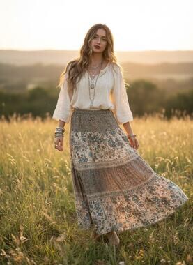 Phool Vintage Y2K Maxi Skirt